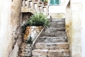 Treppe, 80 x 100 cm, aquarell